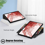 Rotating Stand Cover for Samsung Galaxy Tab S9 SM-X710, SM-X716B, SM-X718U PU Leather Pattern Printing Tablet Case