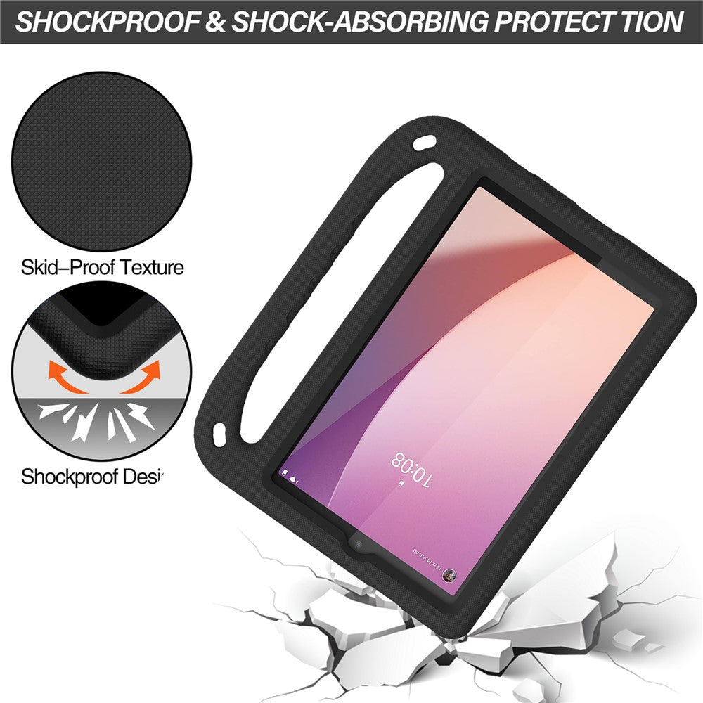 For Lenovo Tab M8 (4th Gen) 2024 TB-301XU / M8 (4th Gen) 2023 TB-300FU Hand Grip EVA Tablet Case Foldable Kickstand Tablet Cover