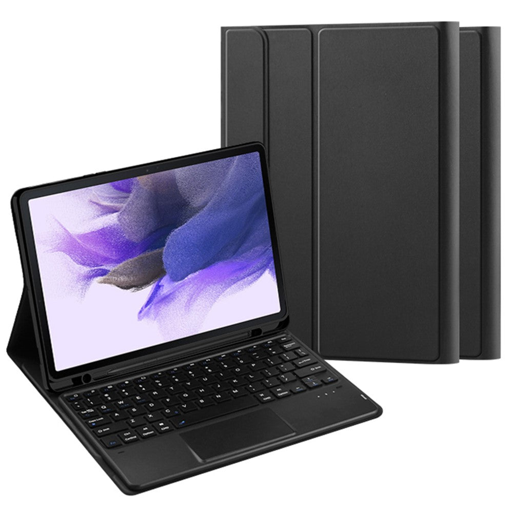 Stand Leather Case for Samsung Galaxy Tab S10+ / S9+  / S8+ / S7+ / S7 FE Detachable Keyboard with Pen Slot and Touchpad