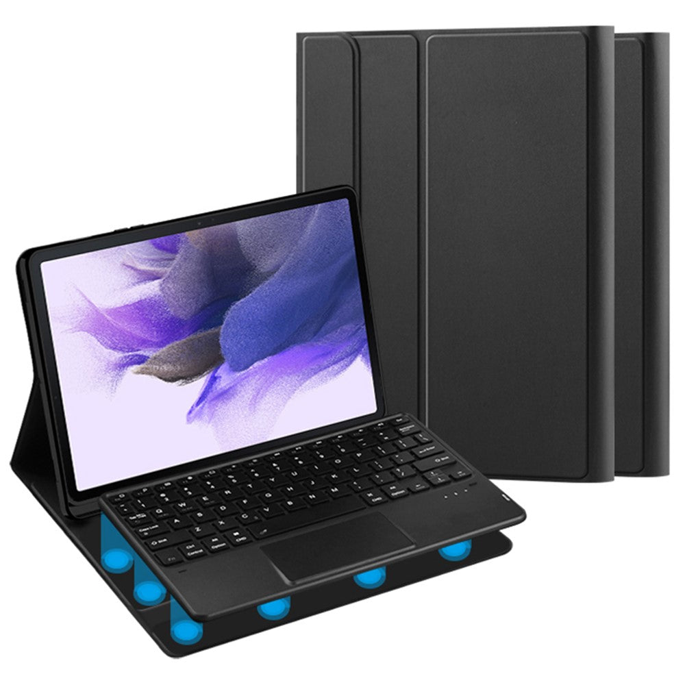 Stand Leather Case for Samsung Galaxy Tab S10+ / S9+  / S8+ / S7+ / S7 FE Detachable Keyboard with Pen Slot and Touchpad