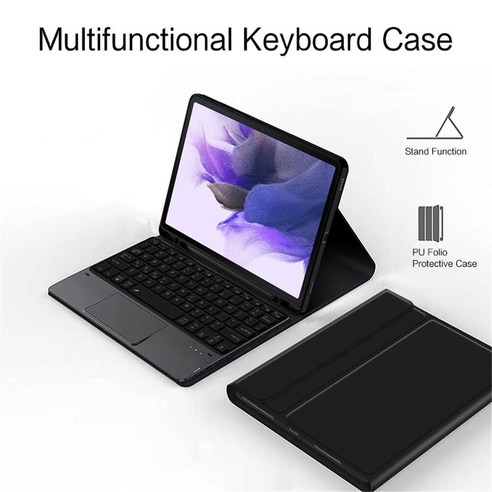 Stand Leather Case for Samsung Galaxy Tab S10+ / S9+  / S8+ / S7+ / S7 FE Detachable Keyboard with Pen Slot and Touchpad