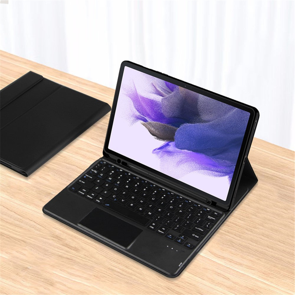 Stand Leather Case for Samsung Galaxy Tab S10+ / S9+  / S8+ / S7+ / S7 FE Detachable Keyboard with Pen Slot and Touchpad