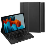 Stand Cover for Samsung Galaxy Tab S10 FE / S9 FE / S9 / S8 / S7 PU Leather Case + Wireless Detachable Keyboard with Pen Slot and Touchpad