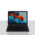 For Samsung Galaxy Tab S10 FE / S9 FE / S9 / S8 / S7 Leather Stand Tablet Case with Detachable Magnetic Wireless Keyboard (Without Touchpad)