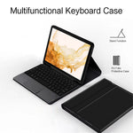 Til Samsung Galaxy Tab S10+ / S9+ / S8+ / S7+ / S7 FE Læder Stand Cover til Tablet med aftageligt magnetisk trådløst tastatur (uden touchpad)
