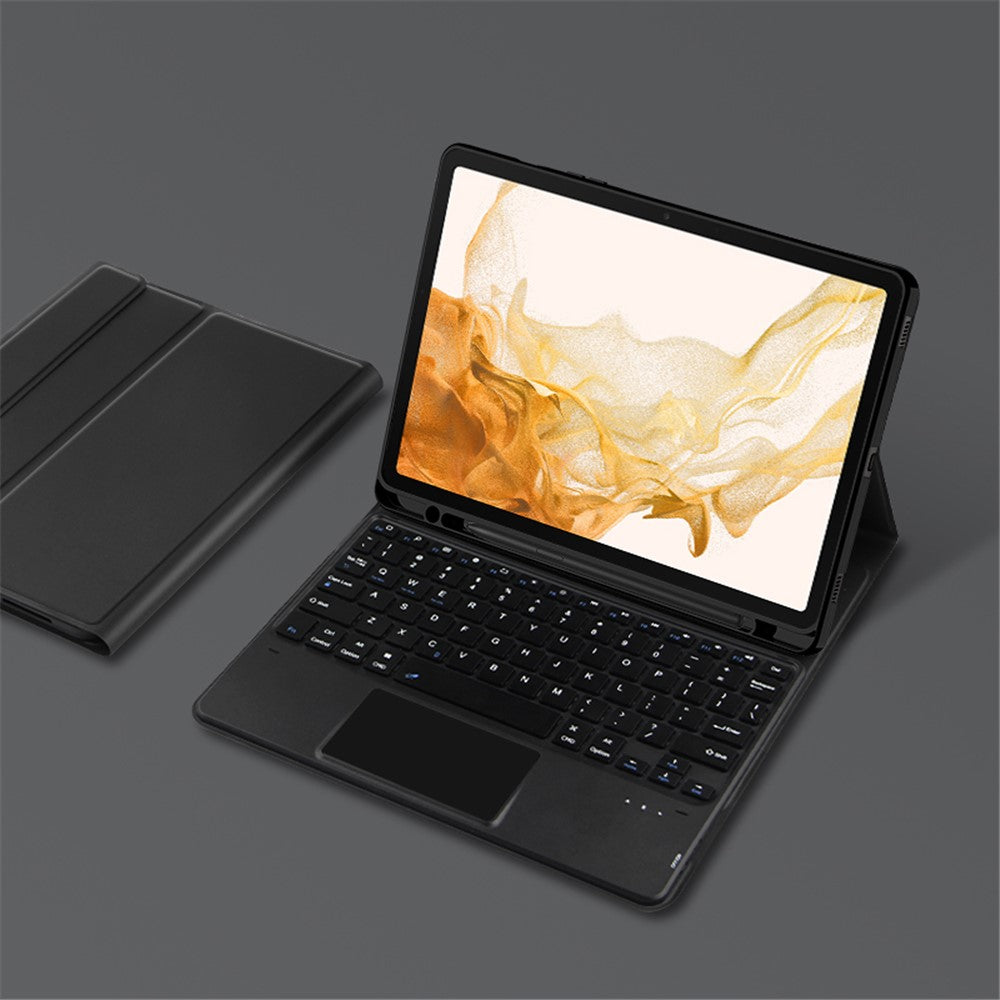 Til Samsung Galaxy Tab S10+ / S9+ / S8+ / S7+ / S7 FE Læder Stand Cover til Tablet med aftageligt magnetisk trådløst tastatur (uden touchpad)