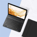 Til Samsung Galaxy Tab S10+ / S9+ / S8+ / S7+ / S7 FE Læder Stand Cover med Aftageligt Magnetisk Trådløst Tastatur (Uden Touchpad)