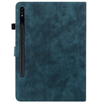 For Samsung Galaxy Tab S10+ / S9+ Imprinted Cute Tiger Pattern Tablet Case PU Leather Card Holder Stand Cover