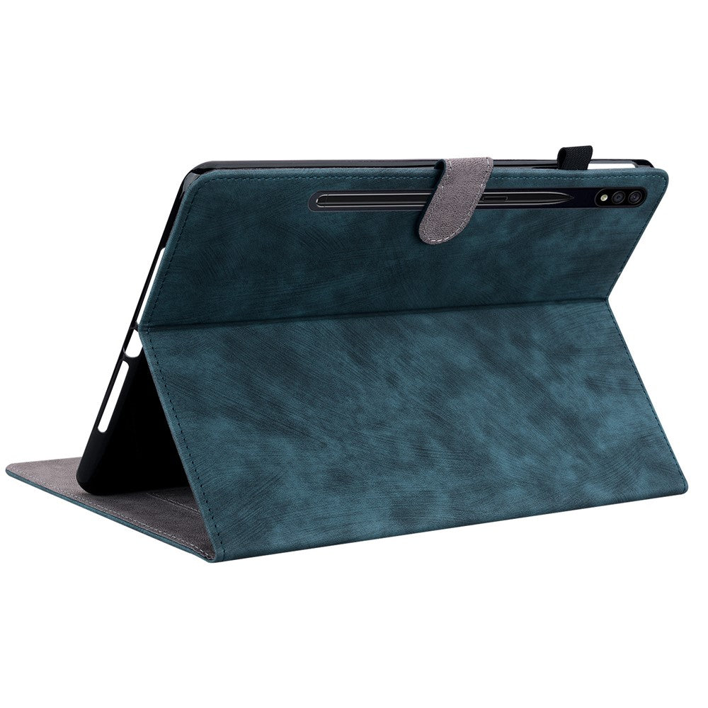 For Samsung Galaxy Tab S10+ / S9+ Imprinted Cute Tiger Pattern Tablet Case PU Leather Card Holder Stand Cover