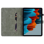 For Samsung Galaxy Tab S10+ / S9+ Imprinted Cute Tiger Pattern Tablet Case PU Leather Card Holder Stand Cover