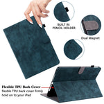 For Samsung Galaxy Tab S10+ / S9+ Imprinted Cute Tiger Pattern Tablet Case PU Leather Card Holder Stand Cover