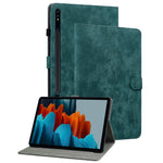 For Samsung Galaxy Tab S10+ / S9+ Imprinted Cute Tiger Pattern Tablet Case PU Leather Card Holder Stand Cover