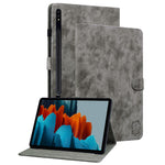 For Samsung Galaxy Tab S10+ / S9+ Imprinted Cute Tiger Pattern Tablet Case PU Leather Card Holder Stand Cover
