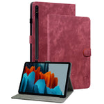 For Samsung Galaxy Tab S10+ / S9+ Imprinted Cute Tiger Pattern Tablet Case PU Leather Card Holder Stand Cover