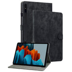 For Samsung Galaxy Tab S10+ / S9+ Imprinted Cute Tiger Pattern Tablet Case PU Leather Card Holder Stand Cover