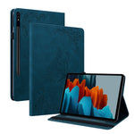 Anti-Slip Tablet Case for Samsung Galaxy Tab S10+ / S9+ PU Leather Imprinted Butterfly Flower Card Holder Stand Cover