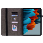 For Samsung Galaxy Tab S10+ / S9+ PU Leather Tablet Cover Butterfly Rose Imprinted Stand Case with Card Slots