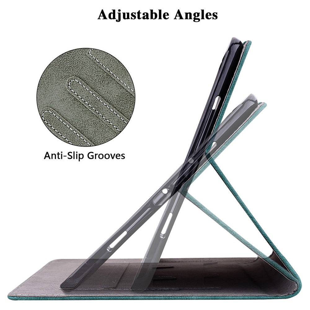 Til Samsung Galaxy Tab S10 FE / S9 FE / S9 Stand Folio Tablet Etui PU Læder Sødt Tigermønster Cover med Kortlomme