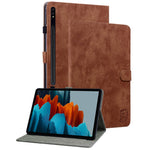 Til Samsung Galaxy Tab S10 FE / S9 FE / S9 Stand Folio Tablet Etui PU Læder Sødt Tigermønster Cover med Kortlomme