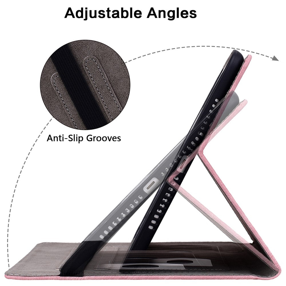 Til Samsung Galaxy Tab S10 FE / S9 FE / S9 Stand Folio Cover PU Læder Præget Kortholder Tablet Cover