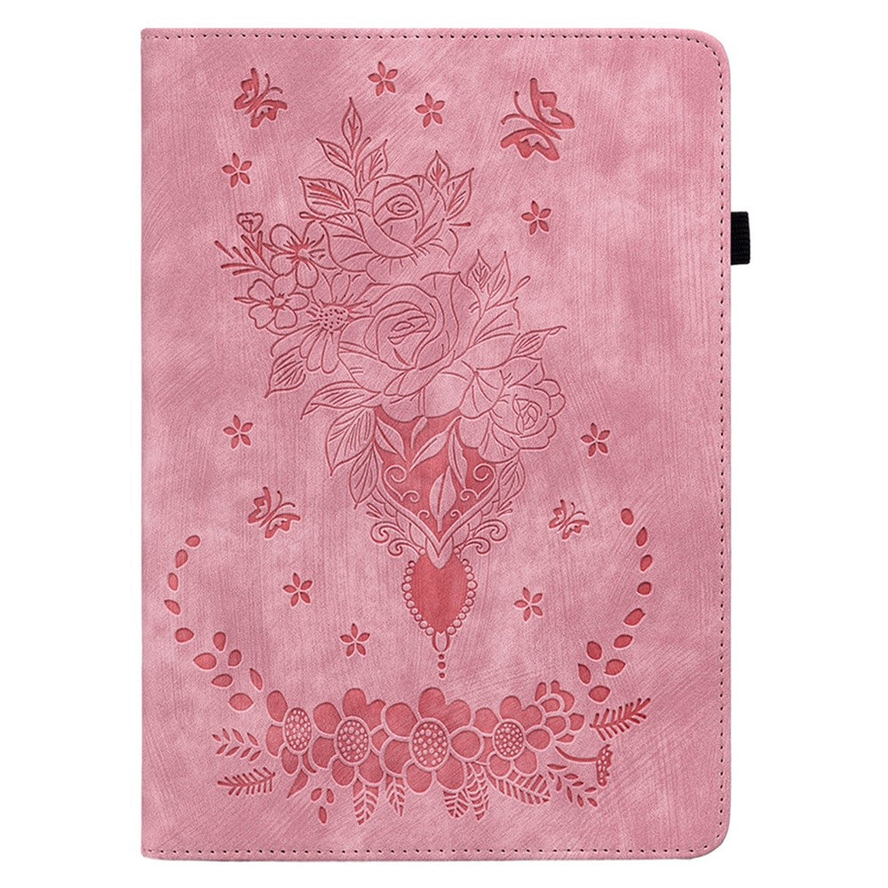 Til Samsung Galaxy Tab S10 FE / S9 FE / S9 Stand Folio Cover PU Læder Præget Kortholder Tablet Cover