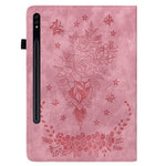 Til Samsung Galaxy Tab S10 FE / S9 FE / S9 Stand Folio Cover PU Læder Præget Kortholder Tablet Cover