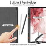DUX DUCIS Domo Series for Samsung Galaxy Tab S9 Tablet Case PU Leather Stand Shell Tri-Fold Folio Cover
