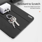 DUX DUCIS Domo Series for Samsung Galaxy Tab S9 Tablet Case PU Leather Stand Shell Tri-Fold Folio Cover