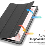 DUX DUCIS Domo Series for Samsung Galaxy Tab S9 Tablet Case PU Leather Stand Shell Tri-Fold Folio Cover