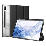 DUX DUCIS TOBY Series For Samsung Galaxy Tab S9+ PU Leather Tri-fold Stand Cover Auto Wake Sleep Tablet Case with Pencil Holder