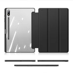 DUX DUCIS TOBY Series For Samsung Galaxy Tab S9+ PU Leather Tri-fold Stand Cover Auto Wake Sleep Tablet Case with Pencil Holder