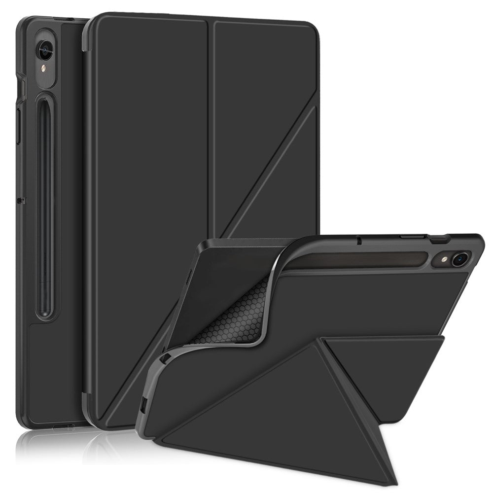 Tabletcover til Samsung Galaxy Tab S10 FE / S9 FE / S9 SM-X710 SM-X716B SM-X718U PU-læder Origami Stativ Beskyttelsescover