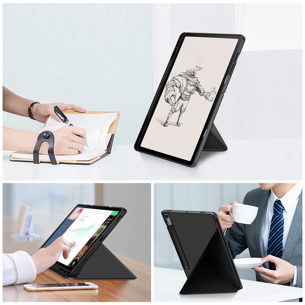 Tabletcover til Samsung Galaxy Tab S10 FE / S9 FE / S9 SM-X710 SM-X716B SM-X718U PU-læder Origami Stativ Beskyttelsescover
