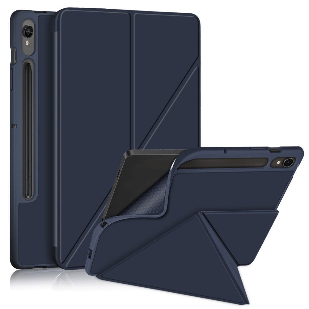 Tabletcover til Samsung Galaxy Tab S10 FE / S9 FE / S9 SM-X710 SM-X716B SM-X718U PU-læder Origami Stativ Beskyttelsescover