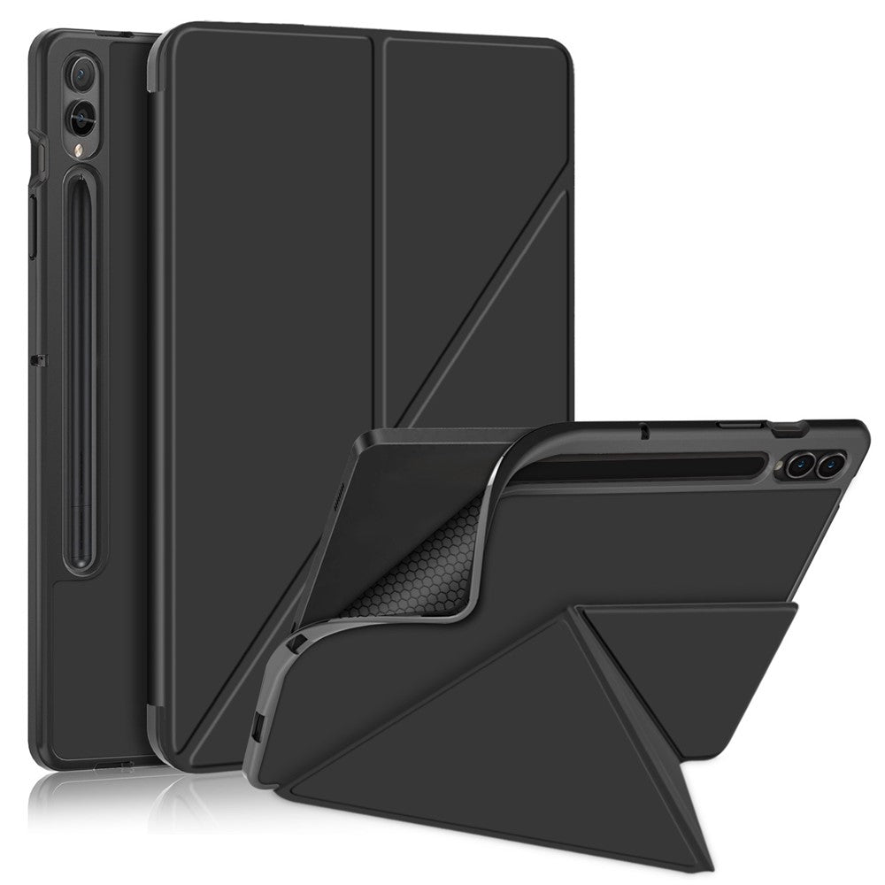 Origami Stand Case for Samsung Galaxy Tab S10+ Wi-Fi SM-X820 SM-X826B / Tab S9+ SM-X810 (Wi-Fi), SM-X816B (5G Global), SM-X818U (5G US) PU Leather Smart Tablet Cover