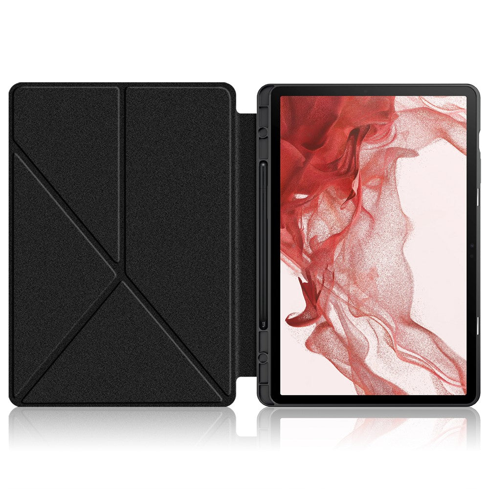 Origami Stand Case for Samsung Galaxy Tab S10+ Wi-Fi SM-X820 SM-X826B / Tab S9+ SM-X810 (Wi-Fi), SM-X816B (5G Global), SM-X818U (5G US) PU Leather Smart Tablet Cover