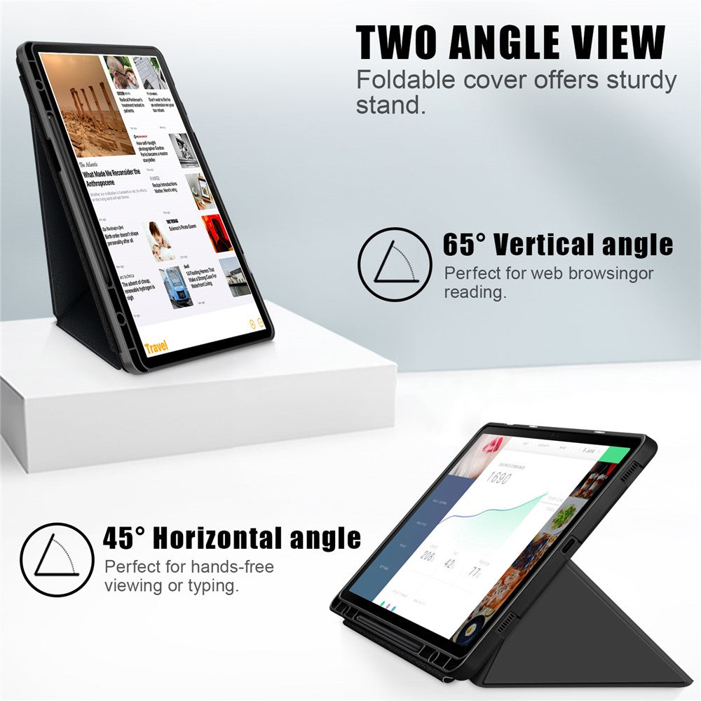 Origami Stand Case for Samsung Galaxy Tab S10+ Wi-Fi SM-X820 SM-X826B / Tab S9+ SM-X810 (Wi-Fi), SM-X816B (5G Global), SM-X818U (5G US) PU Leather Smart Tablet Cover