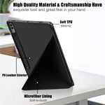 Origami Stand Case for Samsung Galaxy Tab S10+ Wi-Fi SM-X820 SM-X826B / Tab S9+ SM-X810 (Wi-Fi), SM-X816B (5G Global), SM-X818U (5G US) PU Leather Smart Tablet Cover