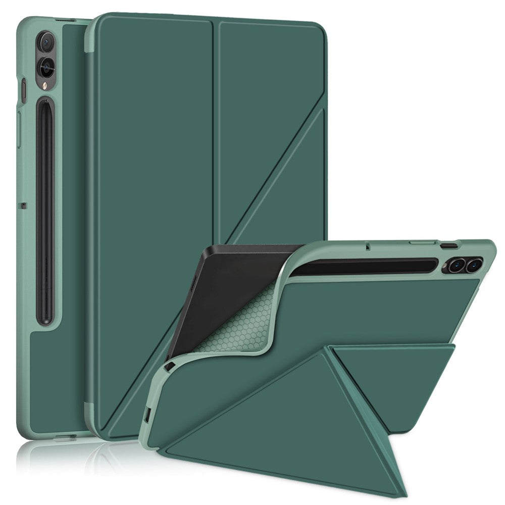 Origami Stand Case for Samsung Galaxy Tab S10+ Wi-Fi SM-X820 SM-X826B / Tab S9+ SM-X810 (Wi-Fi), SM-X816B (5G Global), SM-X818U (5G US) PU Leather Smart Tablet Cover