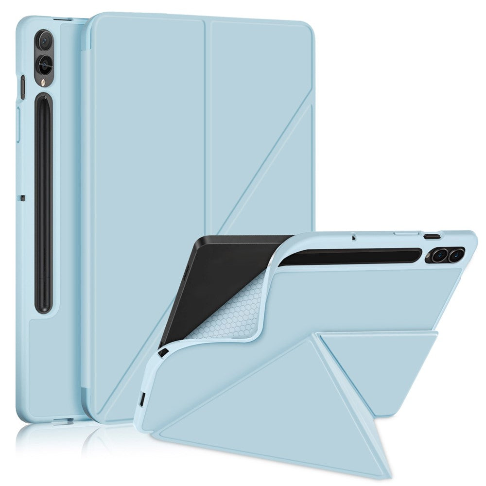 Origami Stand Case for Samsung Galaxy Tab S10+ Wi-Fi SM-X820 SM-X826B / Tab S9+ SM-X810 (Wi-Fi), SM-X816B (5G Global), SM-X818U (5G US) PU Leather Smart Tablet Cover