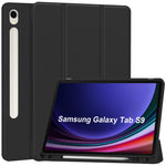 Tri-fold Stand Case for Samsung Galaxy Tab S10 Lite / S10 FE / S9 FE / S9 PU Leather Tablet Cover with Pen Slot
