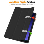 Tri-fold Stand Case for Samsung Galaxy Tab S10 Lite / S10 FE / S9 FE / S9 PU Leather Tablet Cover with Pen Slot