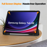 Tri-fold Stand Case for Samsung Galaxy Tab S10 Lite / S10 FE / S9 FE / S9 PU Leather Tablet Cover with Pen Slot