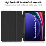 Tri-fold Stand Case for Samsung Galaxy Tab S10 Lite / S10 FE / S9 FE / S9 PU Leather Tablet Cover with Pen Slot