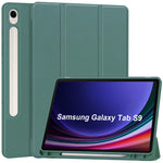 Tri-fold Stand Case for Samsung Galaxy Tab S10 Lite / S10 FE / S9 FE / S9 PU Leather Tablet Cover with Pen Slot
