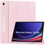 Tri-fold Stand Case for Samsung Galaxy Tab S10 Lite / S10 FE / S9 FE / S9 PU Leather Tablet Cover with Pen Slot