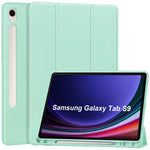 Tri-fold Stand Case for Samsung Galaxy Tab S10 Lite / S10 FE / S9 FE / S9 PU Leather Tablet Cover with Pen Slot