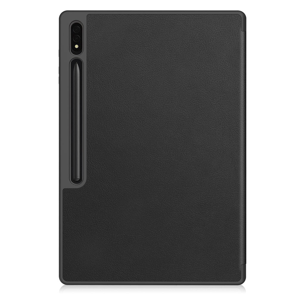 Smart Tablet Case for Samsung Galaxy Tab S9 Ultra, PU Leather Tri-fold Stand Cover with Pen Slot