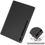 Smart Tablet Case for Samsung Galaxy Tab S9 Ultra, PU Leather Tri-fold Stand Cover with Pen Slot