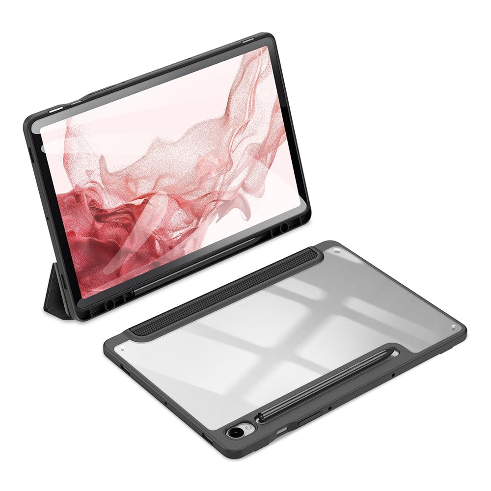 DUX DUCIS TOBY Series For Samsung Galaxy Tab S10 FE / S9 FE / S9 PU Leather Tablet Case Tri-Fold Stand Smart Cover with Pencil Holder